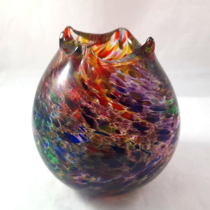 Handmade Art Glass Vase, Multiple Colors, Featured, Christmas Gift