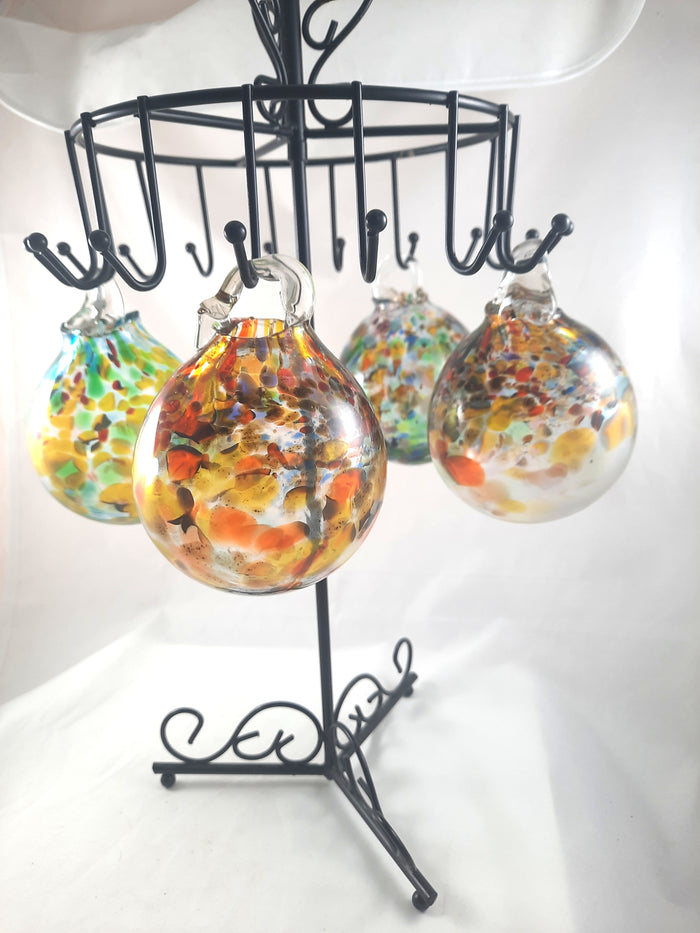 Set of 4 Large Handmade Christmas Ball Ornament / Garden Ball, Multiple Colors, Second