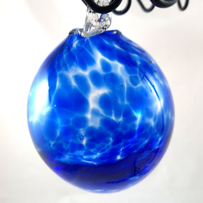 Large Handmade Christmas Ball Ornament / Garden Ball, Blue