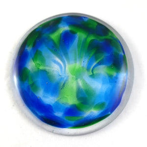 Art Glass Rondel for Stained Glass Work, Multi Color, 2.75"