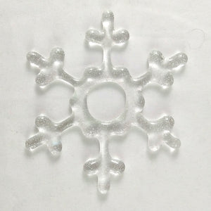 Handmade Artglass Snowflake Suncatcher, Clear