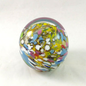 Handmade Art Glass Easter Egg Paperweight, Multi Color, Large