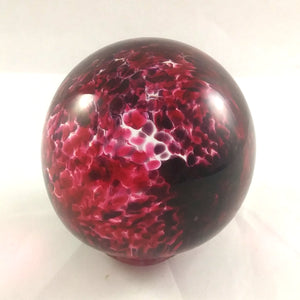 Handmade Art Glass Easter Egg Paperweight, Strawberry Red, Large, Fall Gift