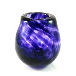 Handmade Glass Vase, Purple, Small, Christmas Gift
