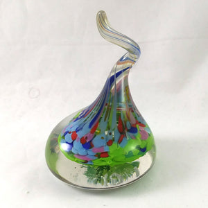 Handmade Art Glass Ring Holder, Summer Colors, Large