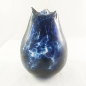 Handmade Art Glass Vase, Steel Blue, Mothers Day Gift, Christmas Gift