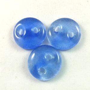 Handmade Art Glass Button, Light Blue, Mother's Day Gift