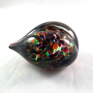 Handmade Art Glass Heart Paperweight, Multicolor, Christmas Gift