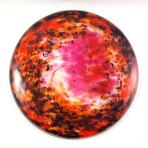 Large Art Glass Rondel for Display or Stained Glass Work, Multi Color, 8.5", Valentine Gift