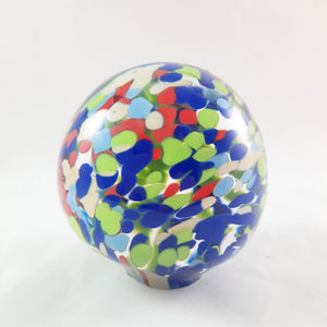 Handmade Art Glass Easter Egg Paperweight, Summer Themed