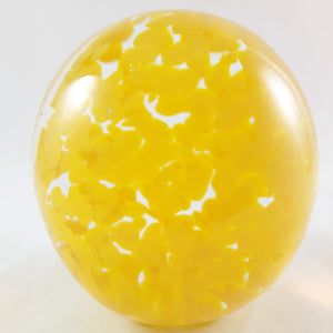 Handmade Art Glass Easter Egg Paperweight, Yellow, Large