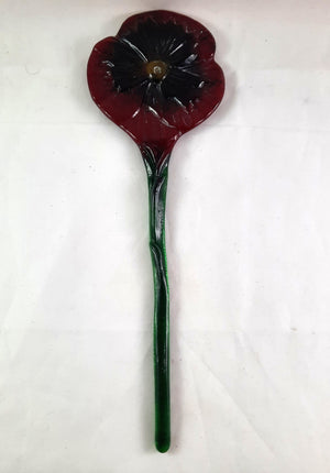 Pansy Flower Stake, Mixed Reds, Yellow, Design by, Mothers Day Gift