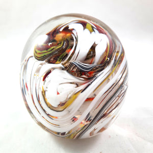 Handmade Art Glass Easter Egg Paperweight, Multicolor, Large